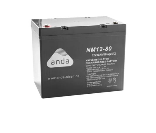 NM12-80 AGM BATTERI 12V 80AH