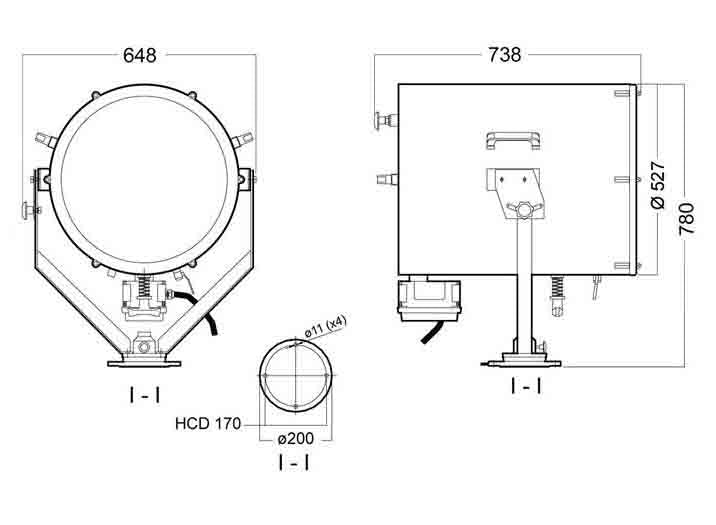 SEARCHLIGHT SH 510 SUEZ 230V 2000W
