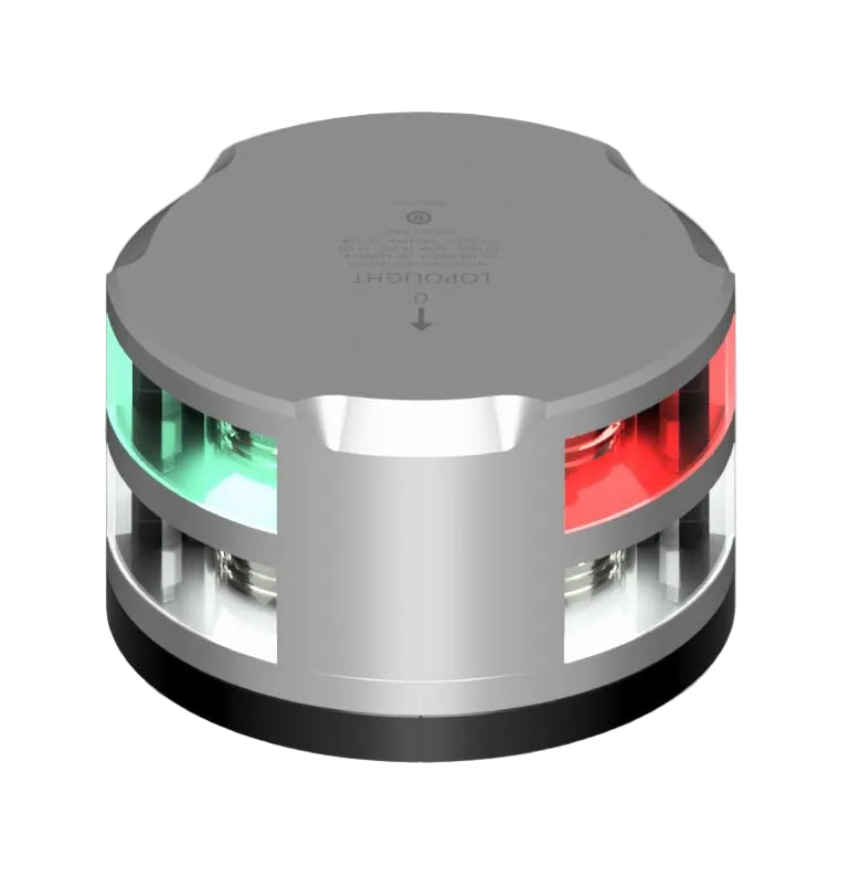 NAV LIGHT TRICOLOR W/ANCHOR, HM, W/FB BASE, 0.7M CABLE