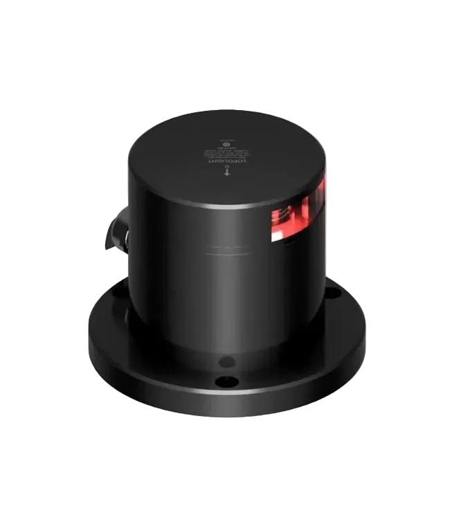 NAV LIGHT 3NM, 112,5° RED PORT, HM, SINGLE, BLACK
