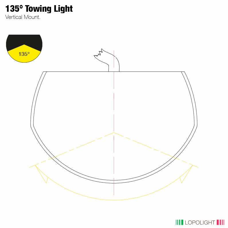 NAV LIGHT 2NM 135° YELLOW, BLACK