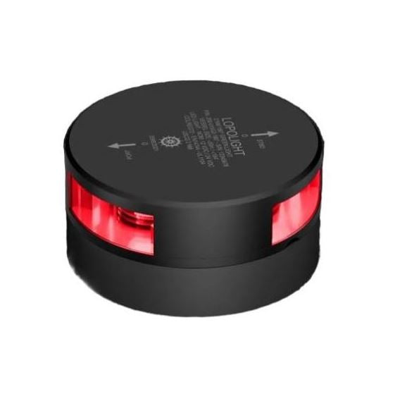 NAV LIGHT 2NM, 360° RED, HM, 0.7M CABLE, BLACK
