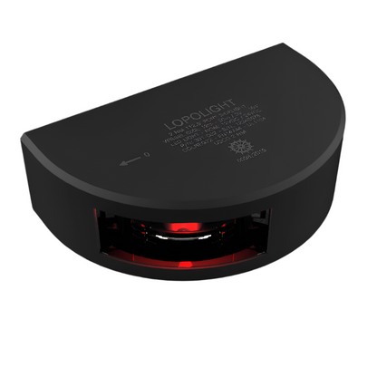NAV LIGHT 2NM, 112.5° RED PORT, VM, 6M CABLE, BLACK