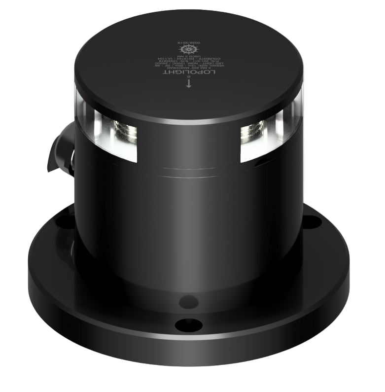 NAV LIGHT 5NM, MASTHEAD BLACK ANODIZED ICE-GLASS