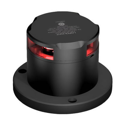 NAV LIGHT 2NM, 360° RED, BLACK ANODIZED