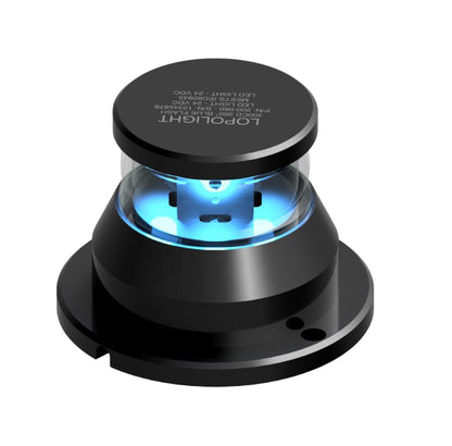 NAV LIGHT 6NM, 360° BLUE W/STROBE 300cd, BLACK, 0,7M CABLE