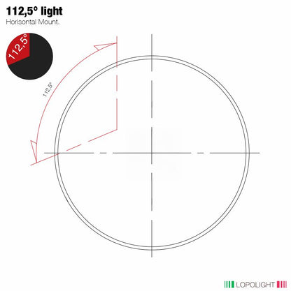 NAV LIGHT 2NM, 112.5° PORT SIDELIGHT, HM, 2.5M CABLE, BLACK