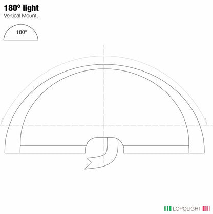 NAV LIGHT 3NM, 180° WHITE, DOUBLE, SILVER ANODIZED