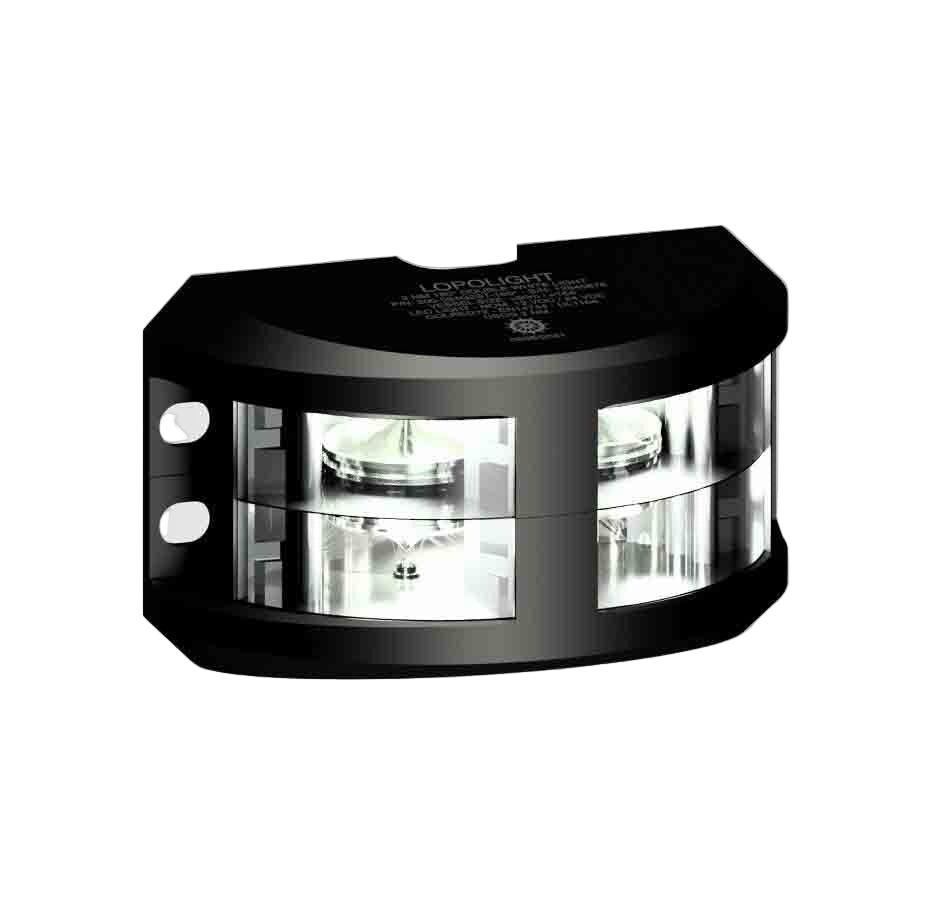 NAV LIGHT 3NM 180° WHITE, DOUBLE, BLACK ANODIZED