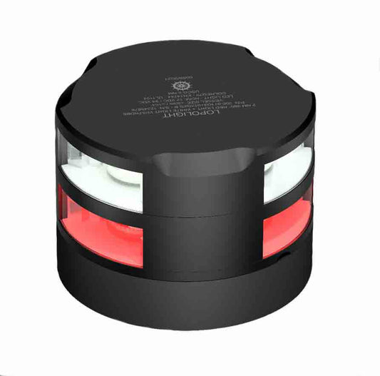 NAV LIGHT 2NM, 360° RED + 2NM 360° WHITE, BLACK