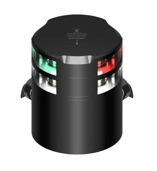 NAV LIGHT 2NM TRI-COLOR W/ANCH+STROBE., HM, BLACK