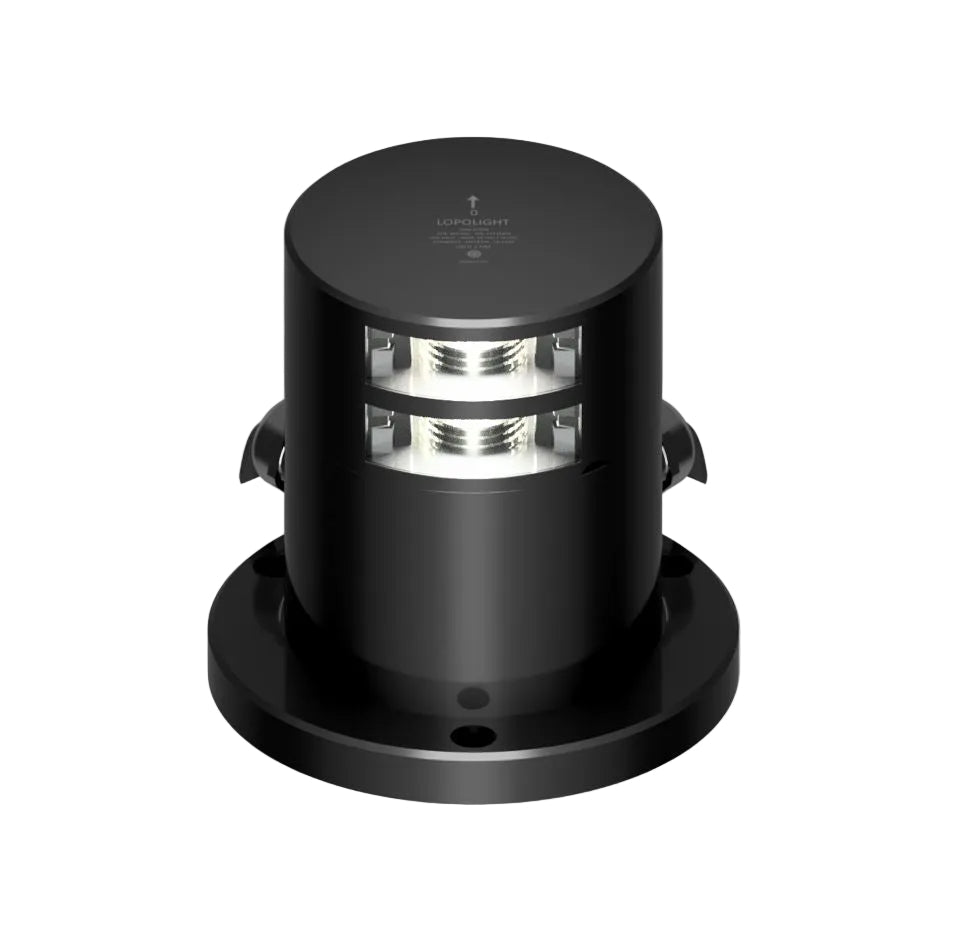 NAV LIGHT 2NM, 135° WHITE STERN, DOUBLE, HM, BLACK