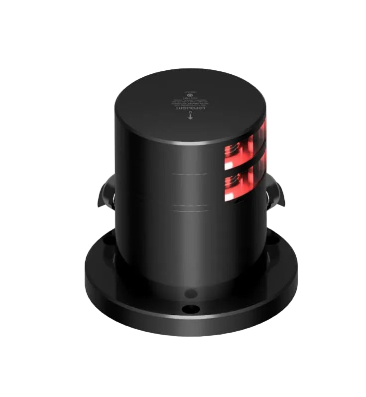 NAV LIGHT 2NM, 112,5° RED PORT, DOUBLE, HM, BLACK