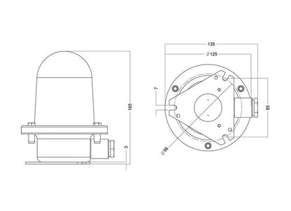 3330 A/R WHITE 360° E27 IP67 230 SS M24-12.5