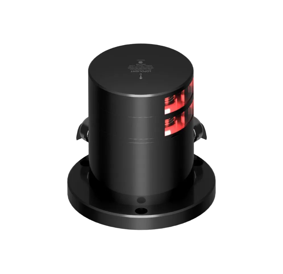 NAV LIGHT 2NM, 112,5° RED PORT, DOUBLE BLACK ANODIZED