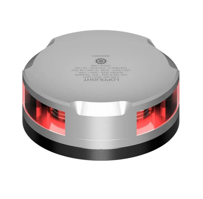 NAV LIGHT 2NM, 360° RED, SILVER W/FB BASE