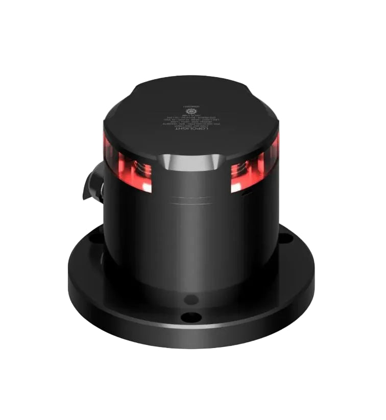 NAV LIGHT 3NM, 360° RED, HM, BLACK