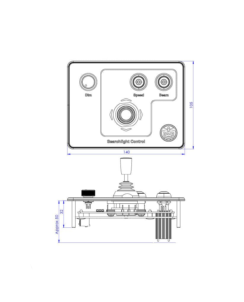 RC SEARCHLIGHT CONTROL PANEL WITHOUT FOCUS