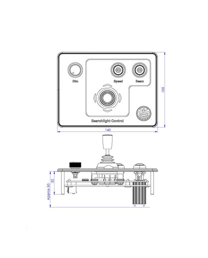 RC SEARCHLIGHT CONTROL PANEL WITHOUT FOCUS