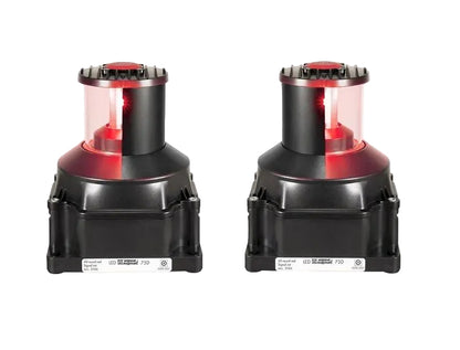 75D LED A/R RED (2x180°) STB+PORT 115-230VAC