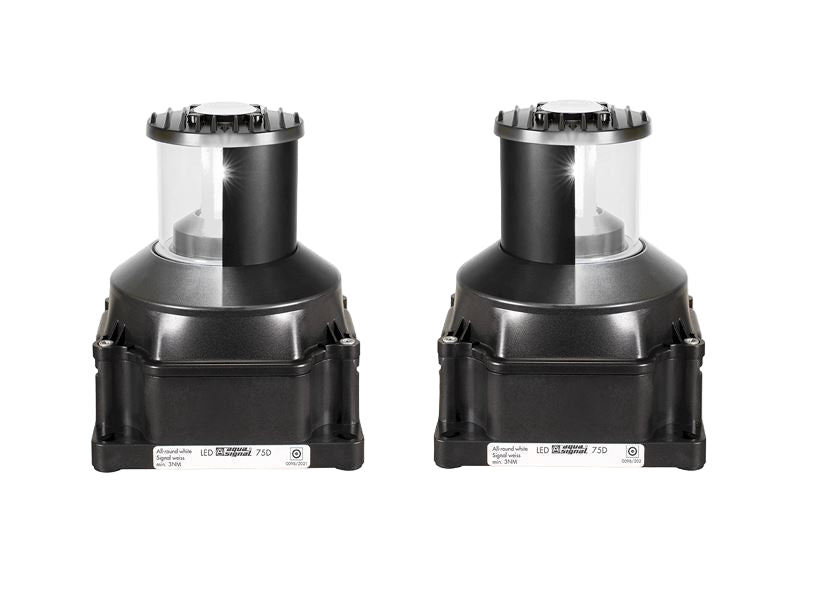 75D LED A/R WHITE (2x180°) STB+PORT 115-230VAC