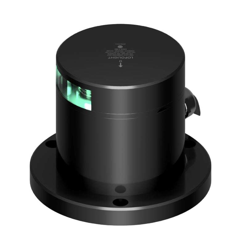 NAV LIGHT 2NM, 112,5° GREEN STARBOARD, BLACK ANODIZED