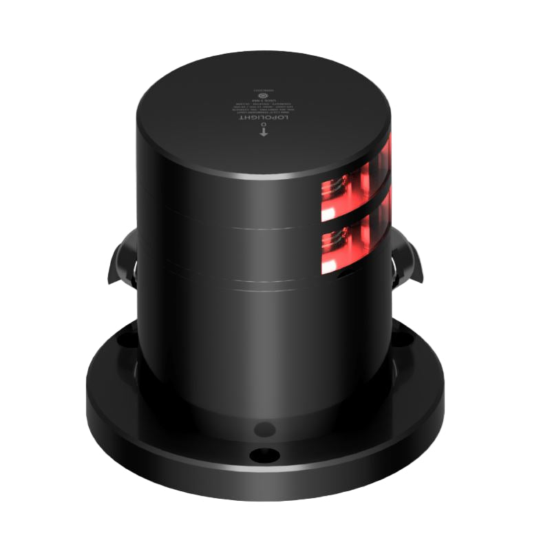 NAV LIGHT 2NM, 112,5° RED PORT, DOUBLE BLACK ANODIZED