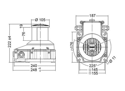 75D LED MASTHEAD WHITE 225° 115-230VAC