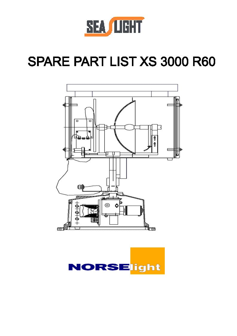 XS 3000 R60 SPARE PART LIST
